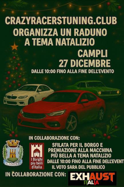 raduno auto 27 dicembre 2025