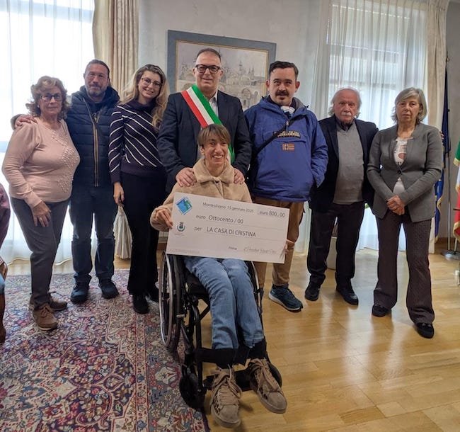 consegna assegno casa di cristina