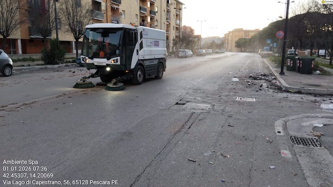 pulizia pescara 1 gennaio 2026