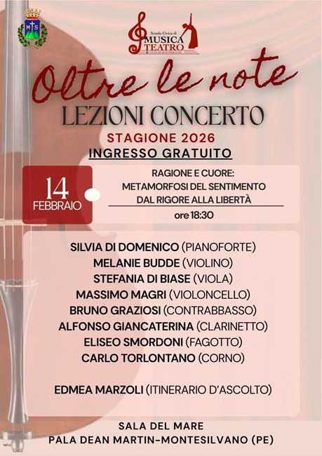 Locandina Oltre le Note 14 febbraio