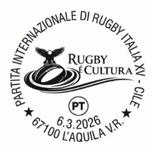 annullo filatelico_partita rugby Italia XV-Cile