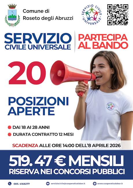 servizio civile roseto 2026
