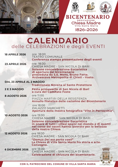 Calendario celebrazioni bicentenario