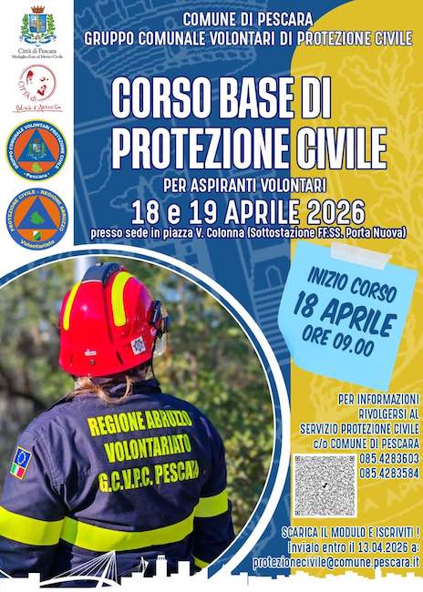 corso protezione civile pescara 2026