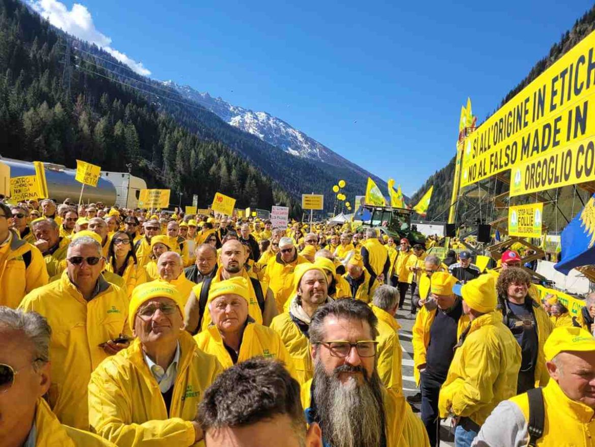 mobilitazione Coldiretti Brennero