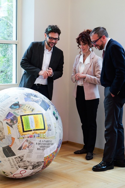 Fondazione Pistoletto Cittadellarte in occasione dell'inaugurazione della mostra a Palazzo Onmi