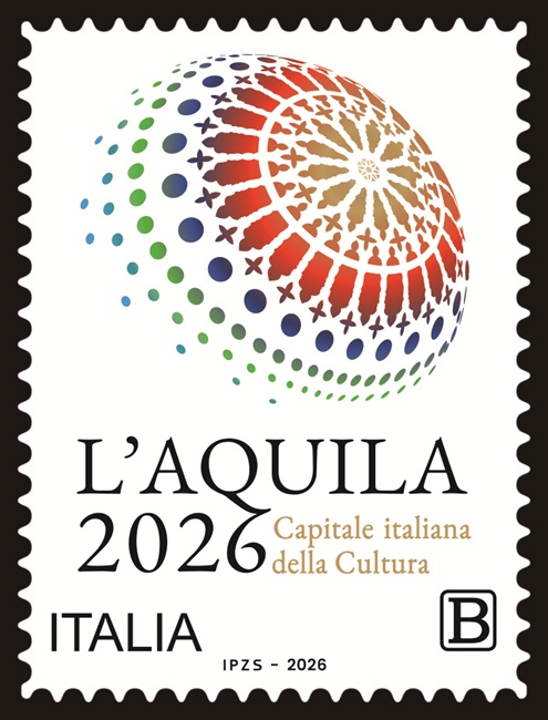 Francobollo L'Aquila Capitale della cultura 2026