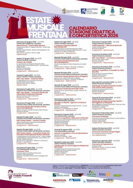 Estate musicale Frentana 2026