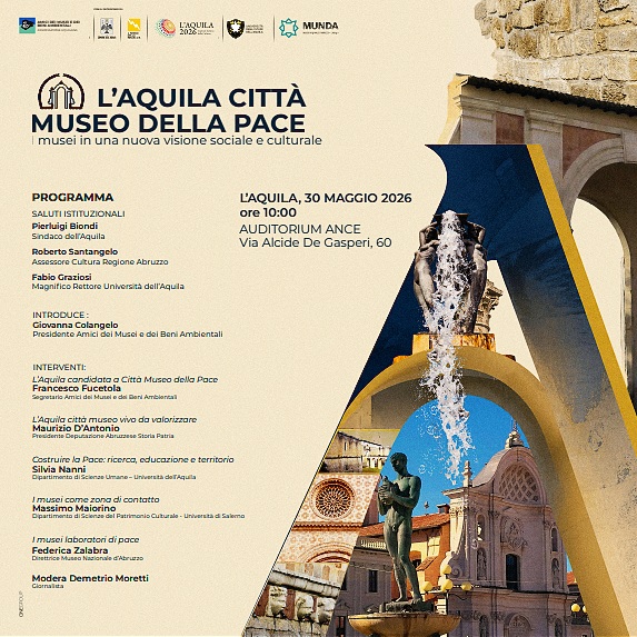 Locandina L'Aquila Città Museo della Pace