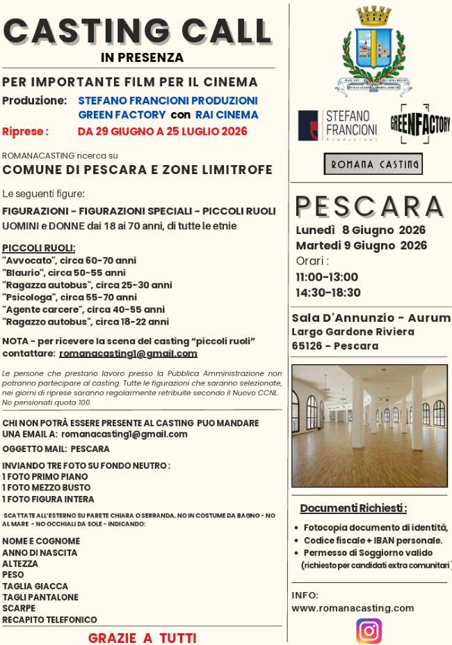 casting film pescara