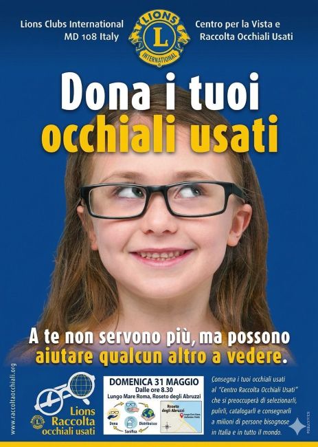 dona occhiali usati roseto