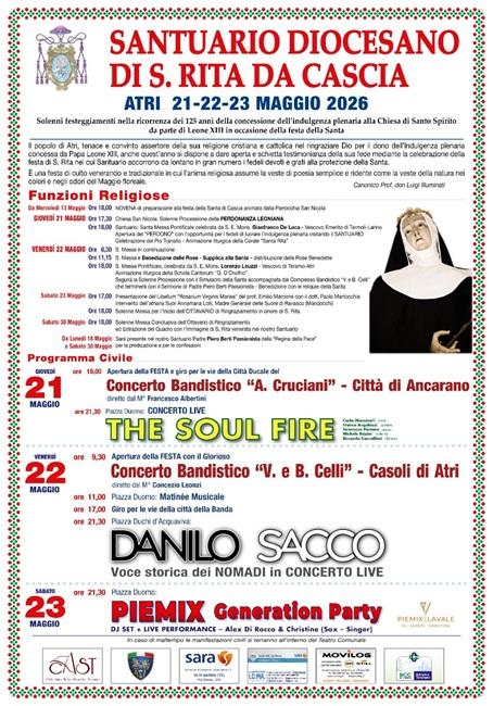 Festa Santa Rita Atri 2026