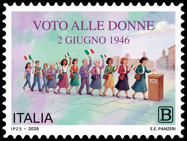 Francobollo Voto donne
