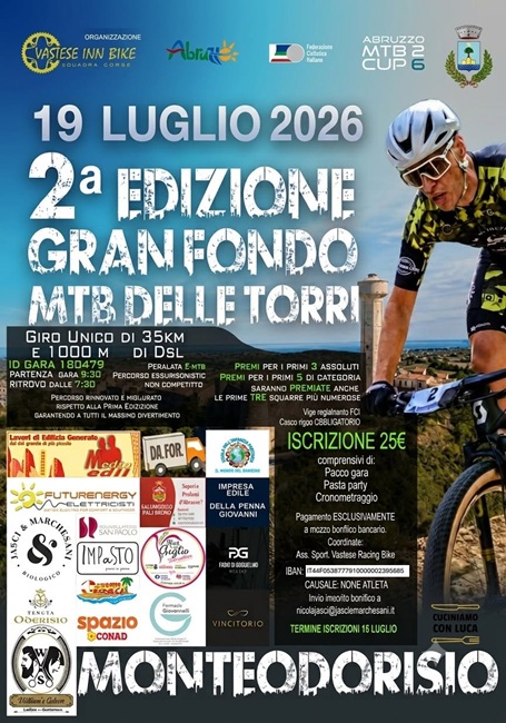 Granfondo Mtb delle Torri 19072026 locandina