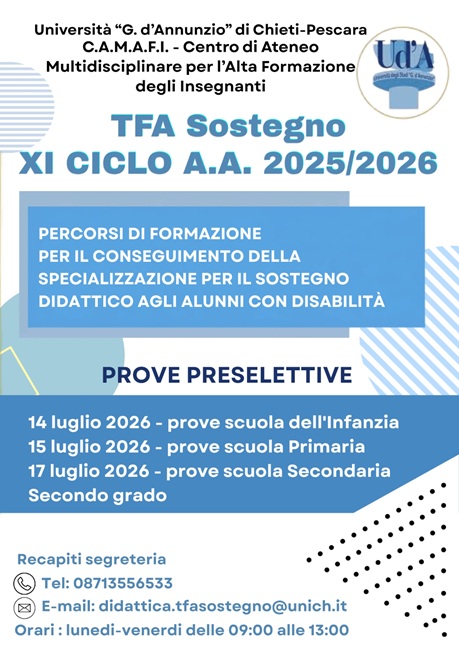 Locandina UdA TFA