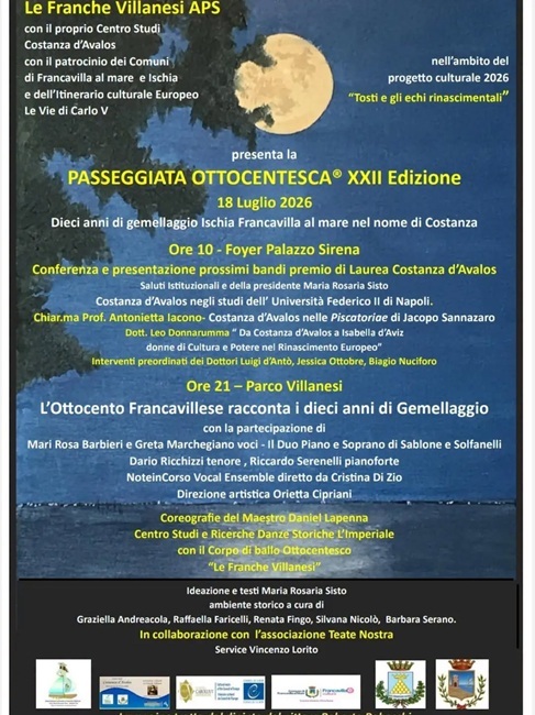 Programma passeggiata ottocentesca