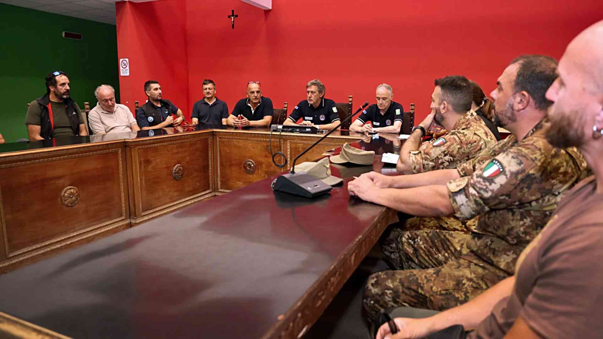 riunione COC Popoli incendio Monte Morrone