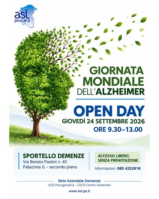 Giornata mondiale dell'Alzheimer - Open Day Pescara