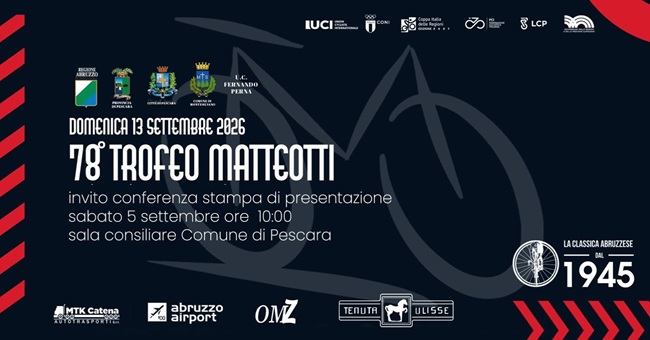 Trofeo Matteoti presentazione sabato 5 settembre alle 10